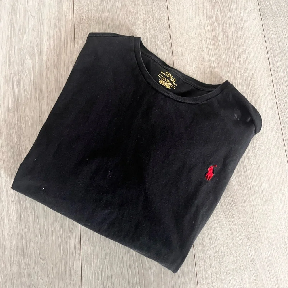 Polo by Ralph Lauren Black Tee with Red Logo